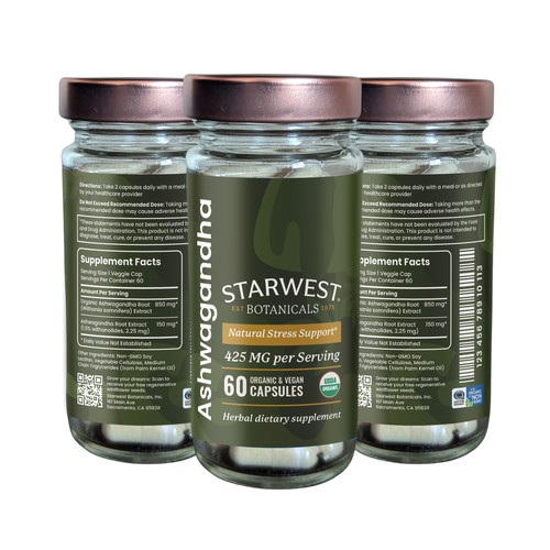 Organic Herb Capsule Label Design Design by Designlifelk