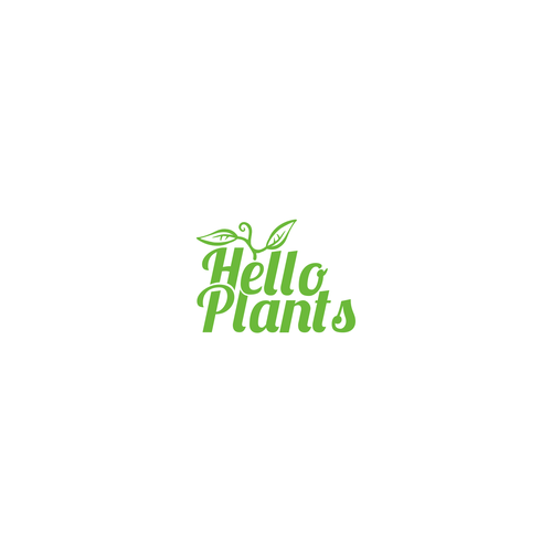 Create a funky fresh logo for an online plant store called ' hello