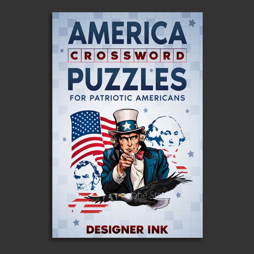 America Crossword Puzzles. Patriotic, Americana, Simple, Basic Design by Anastasia Brenych