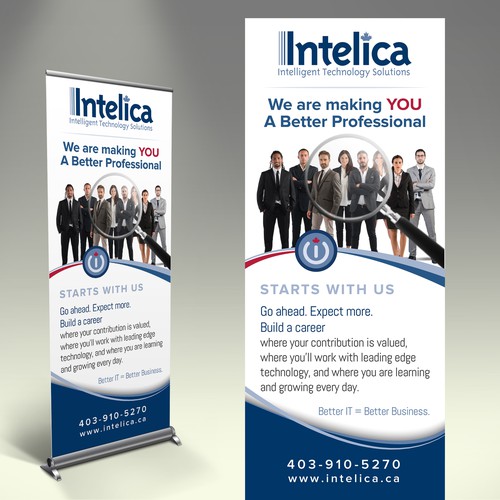 Roll up Recruitment Banner for Innovative IT Company Signage contest