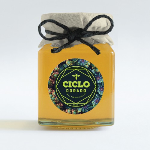 Crea logo y etiqueta con estylo sicodelico nueva marca de miel 