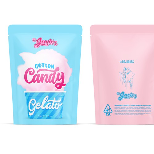 Cotton Candy gelato cannabis bag Design by bcra