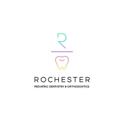 Minimalistic dental logo for pediatric and orthodontic office Design by waffleson