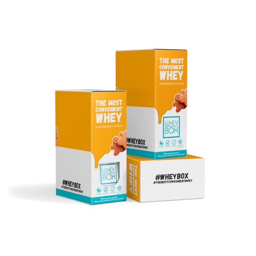 Design a retail case for our whey protein sachets Design by syakuro