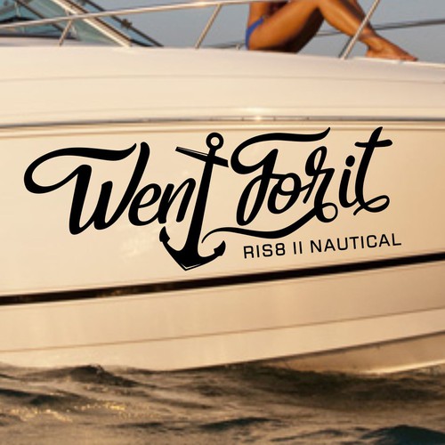 Boat name stickers