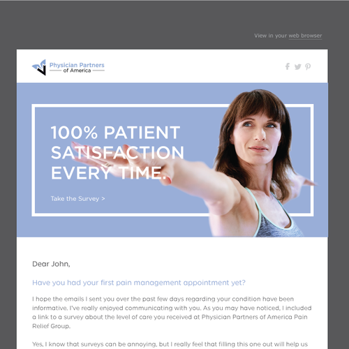 Design a Pain Management DRIP EMAIL Campain TEMPLATE Design by MAK Studios