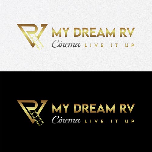 RV COMPANY EXPANDS INTO MOVIES AND PRODUCTION . NEED TO BLEND TO EXISTING LOGO Design by Sukrawinata