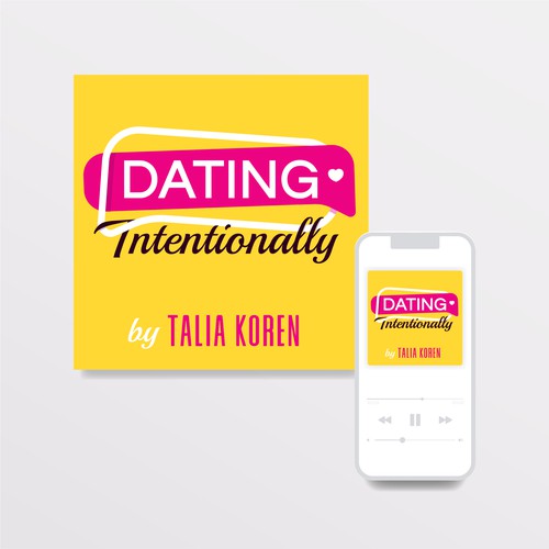 Create stand-out podcast art for a modern dating advice show Design by Nat Herrera