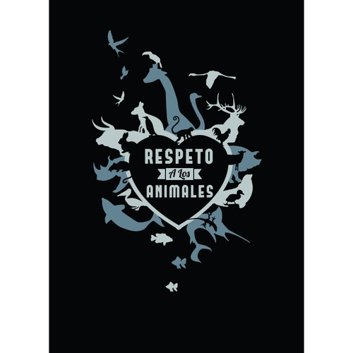 "Diseña una camiseta en defensa de los animales" winning T-shirt by Neilko73