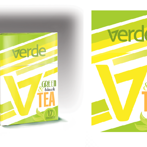 Verde Green Tea Cigarette Box Design Product packaging contest