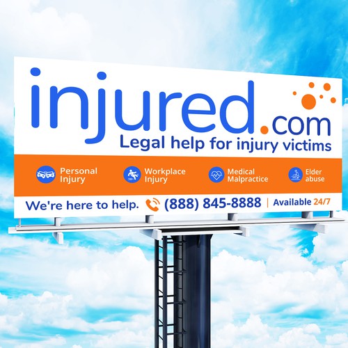 Injured.com Billboard Poster Design Design by GrApHiC cReAtIoN™