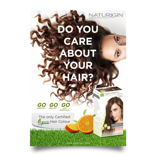 Showstopping poster for organic hair colour !!! | Poster contest | 99designs