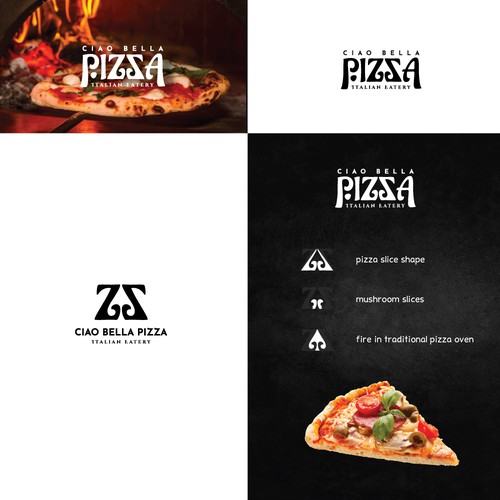 Design Ciao Bella Pizza Logo di wingi