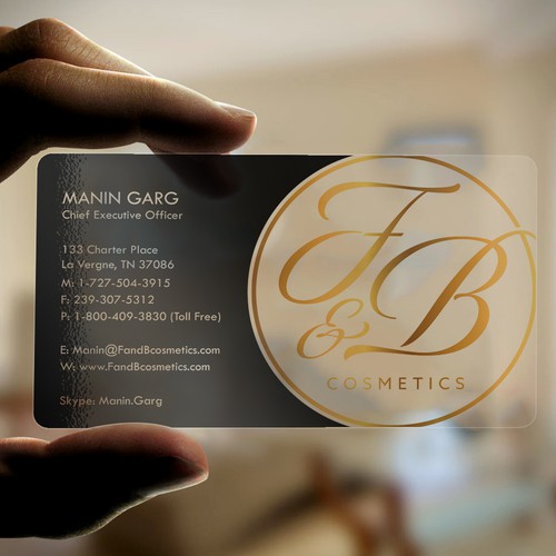 Black & Metallic Gold Business Cards Diseño de Jahid™