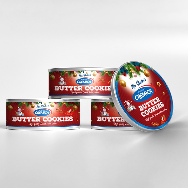 Butter Cookies Tin Design