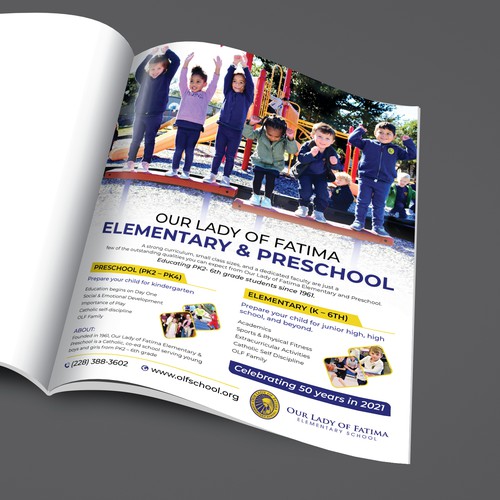 Design a scintillating magazine ad for elementary school Design by √Pro Designer»