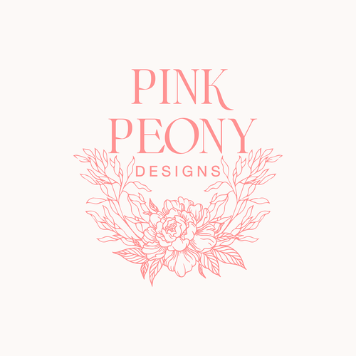 Pink Peony Designs Logo Contest Design by Lunna Maslo