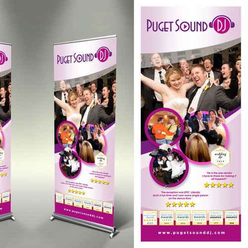 Design Compelling Vertical Banner For Wedding Dj Signage Contest 99designs