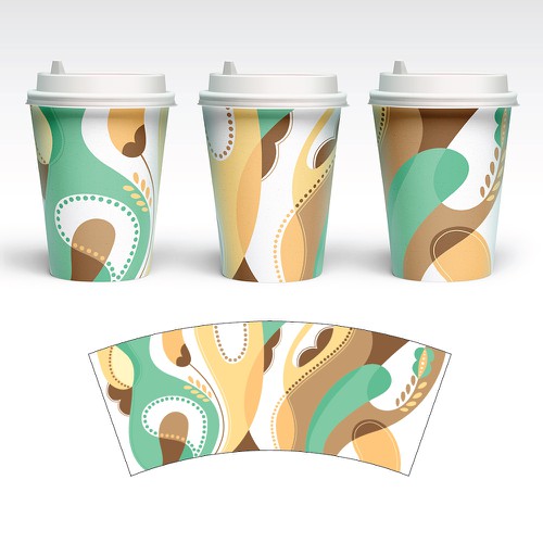 Artwork Design for Paper Cups Design by Maria GR