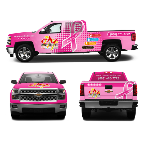 Breast Cancer Awarness Truck! Design by shudax