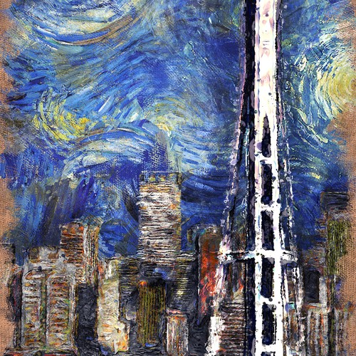 City Scape Van Gogh Style Design by duskpro79