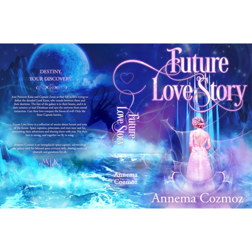 Children's Sci-fi Love Story Book Cover Contest! Space Captains and Princesses. Future Love Story! Design réalisé par astreencre