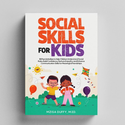 Design a book cover for a book - Social Skills for Kids Diseño de Adnankhan28