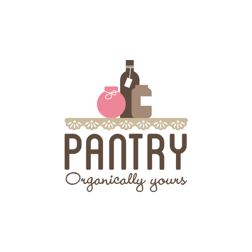 Create The Feel Of A Homey Rustic Food Store Pantry Logo