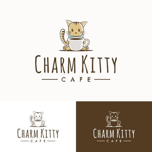 Create a cute logo for a cat cafe! | Logo design contest | 99designs