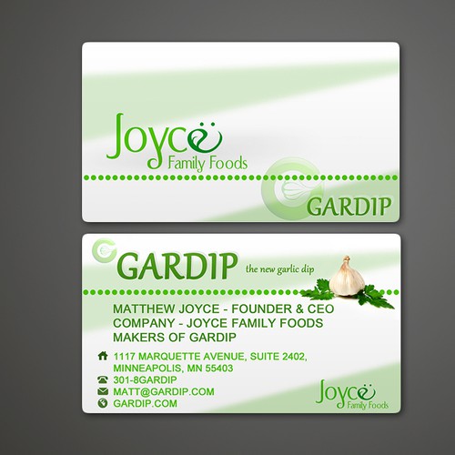 New stationery wanted for Joyce Family Foods Ontwerp door h3design