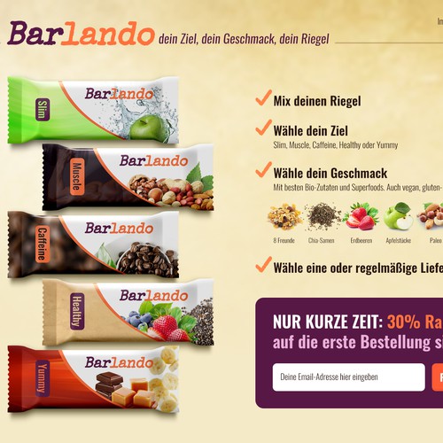 Landing page design contest entry by Samodiva