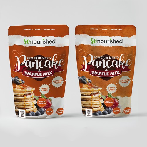 Design a pancake mix bag for So Nourished! Product packaging contest