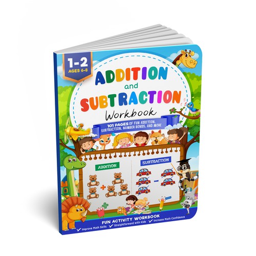 Fun design for kids math workbook Design von saffran.designs