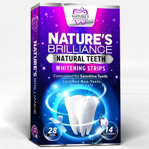 Natural Design Needed for Nature's Brilliance Whitening Strips Design by agooshe