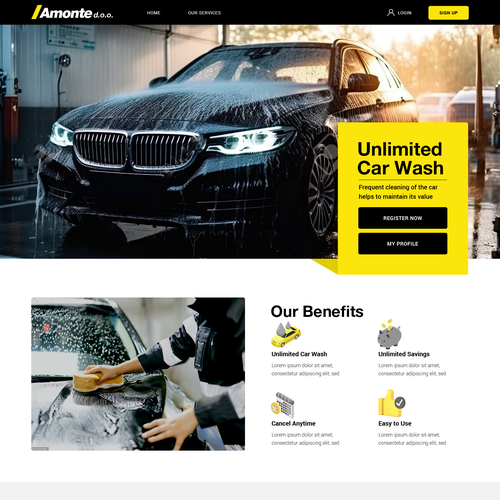 Car wash subscription Design by Obizzy