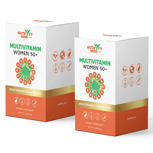 Design Design a premium packaging for Multivitamin for women 50+ brand for Nigerian Consumers di SONUPARMAR