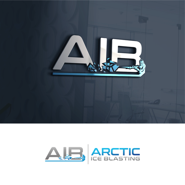 Modern logo design for a sandblasting/dry ice blasting business