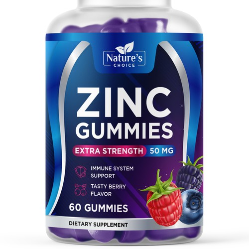 コンペ「Tasty Zinc Gummies design needed for Nature's Choice」のデザイン by Graphic4youさん 