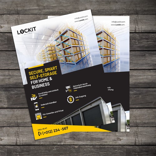 Gestalte ein Flyer Design für Selfstorage Hallen Design by creatsoul