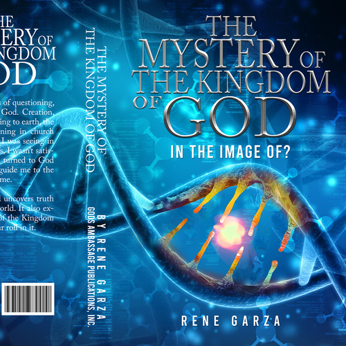 Wrap around book cover depicting good and evil in the DNA Design by H-Izz Design