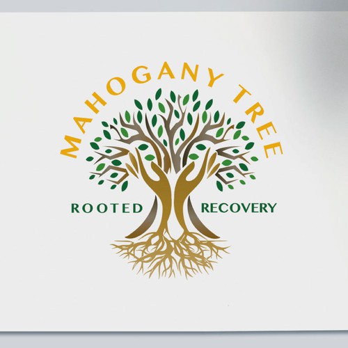 Mahogany Tree, Rooted Recovery.  Grow into new life! Design by TaSereda