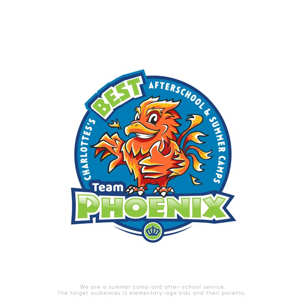 Warm and Playful Phoenix Logo