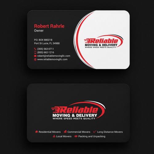 Business Card Design for Moving Company Diseño de GrapLink