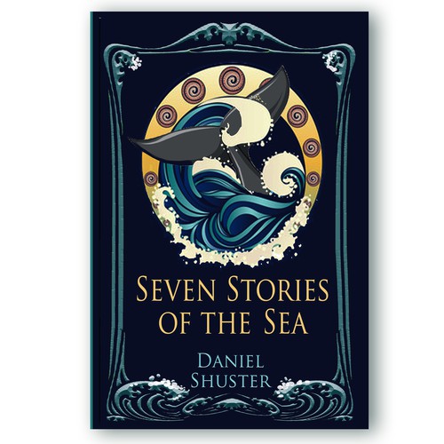 Design a whimsical storybook cover for a collection of fables about sea creatures Design by Kristin Designs