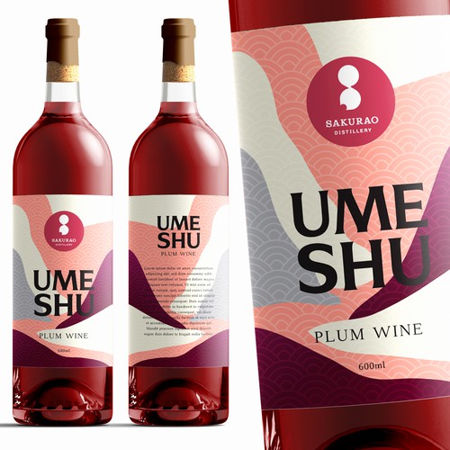 JAPANESE UME SHU Label design for lady 25-30 Design by rizal hermansyah