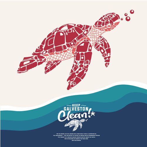 Calling all environmental lovers to help create a new litter campaign to keep beaches clean. Design von Sukach