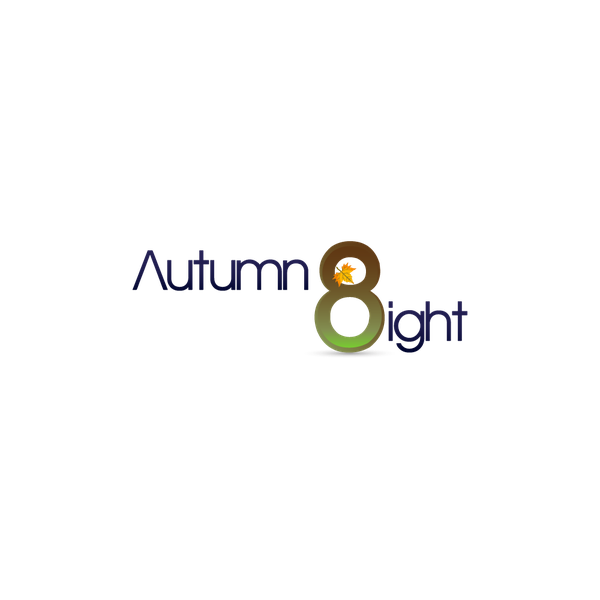 Create a warm, yet modern logo for autumn eight, a startup specializing in Lifestyle Automation