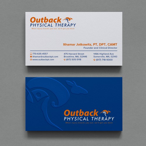 Business card for 2 clinic physical therapy office Design by Birendra Chandra Das