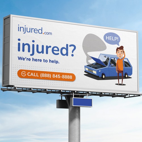 Injured.com Billboard Poster Design Diseño de 4rtmageddon™
