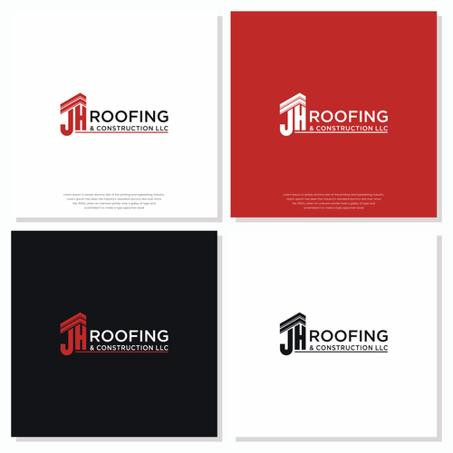 Modern logo for a roofing company Design by Aksara Hati™